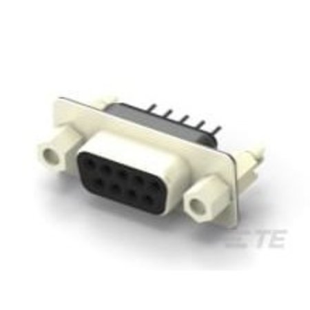 TE CONNECTIVITY D Subminiature Connector, 9 Contact(S), Female, Solder Terminal, #4-40, Receptacle 2301838-2